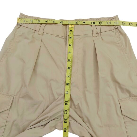 Uniqlo Easy Cargo Pants Womens Small Beige Lightweight Wide Leg Baggy Parachute - Picture 10 of 11